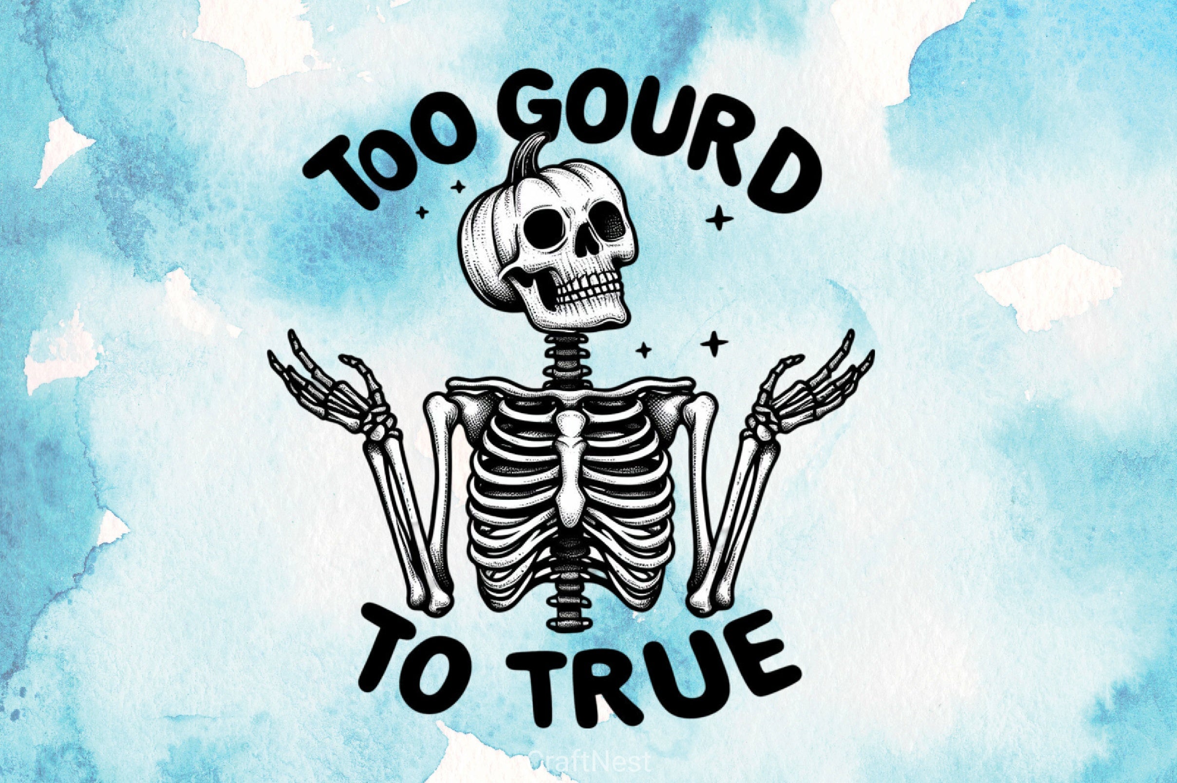 Too Gourd To Be True Skeleton Clipart Bundle - CraftNest - Digital Crafting and Art