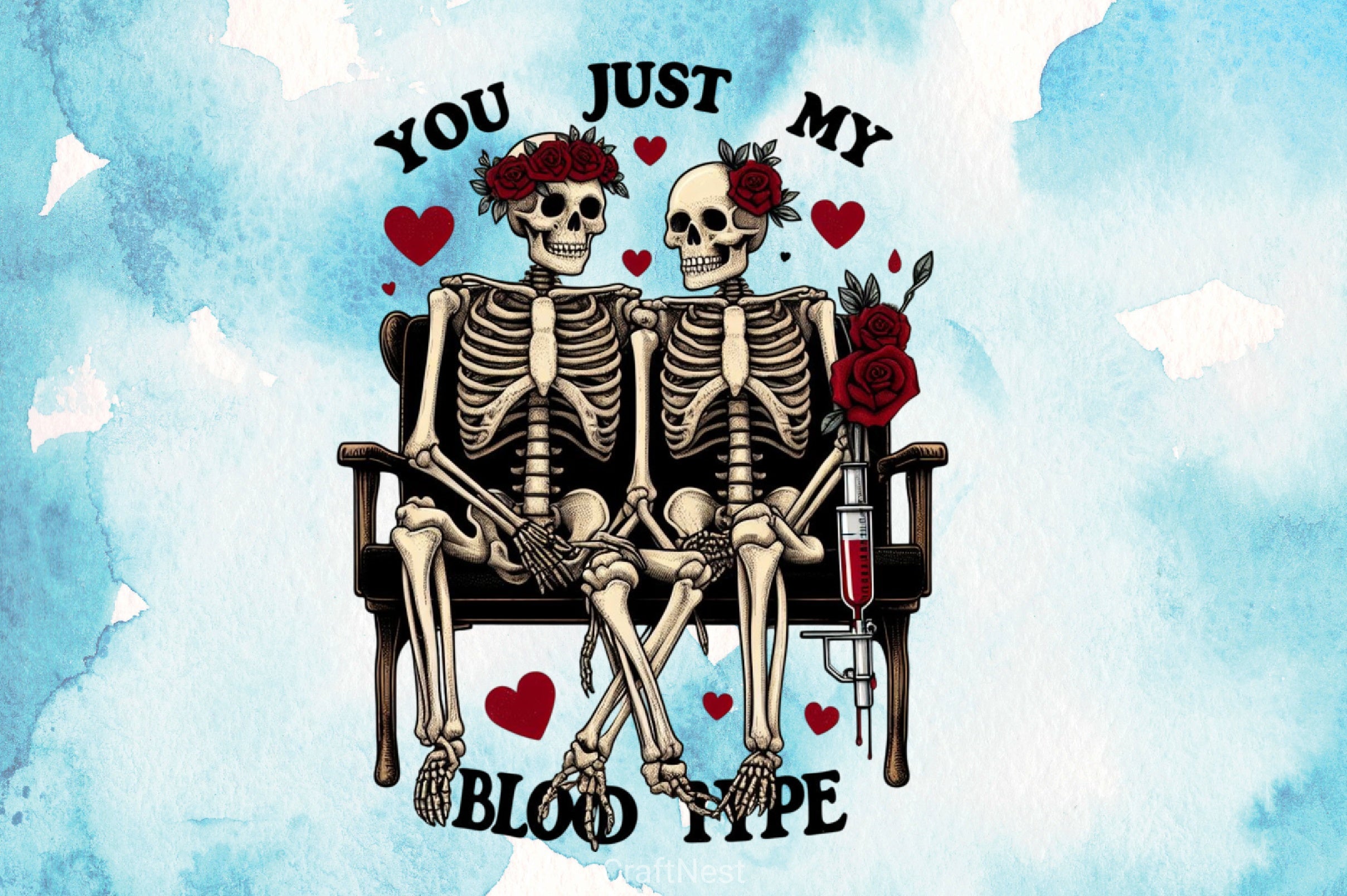Blood Type Skeleton Clipart Bundle - CraftNest - Digital Crafting and Art