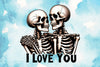 I Love You Skeleton Clipart Bundle