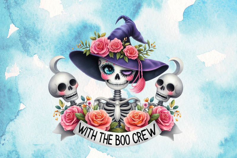 Boo Crew Skeleton Clipart Bundle - CraftNest - Digital Crafting and Art