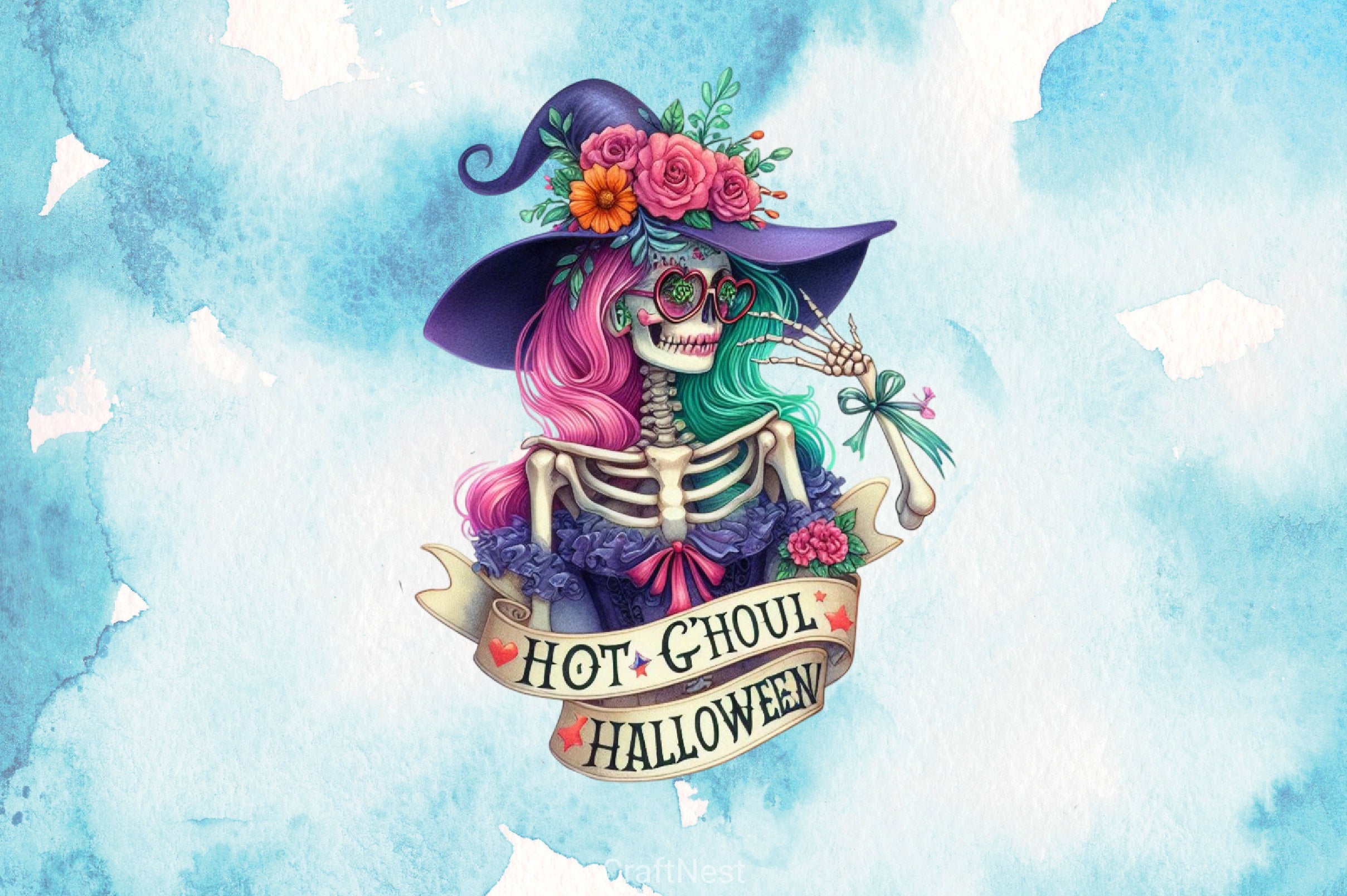 Hot Ghoul Halloween Clipart Bundle - CraftNest - Digital Crafting and Art