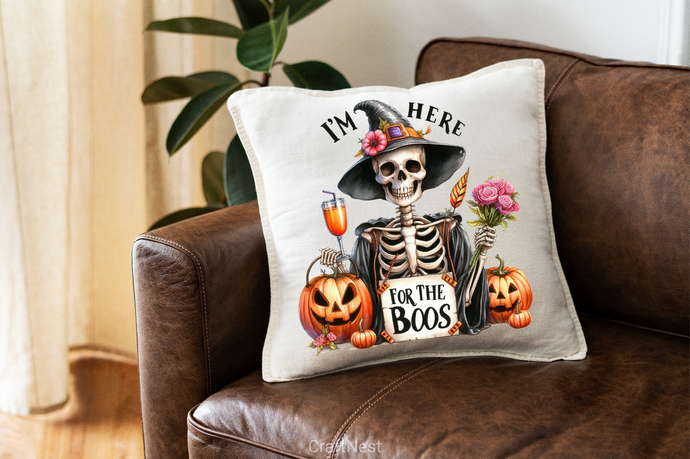 I'm Here For The Boos Skeleton Clipart Bundle 5 - CraftNest - Digital Crafting and Art