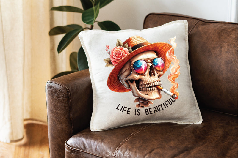 Life Is Beautiful Skeleton Clipart Bundle - CraftNest - Digital Crafting and Art