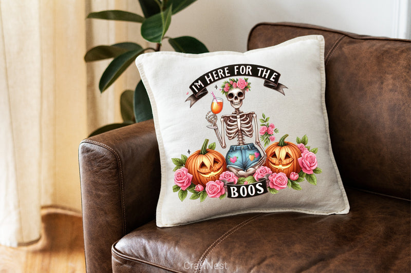I'm Here For The Boos Skeleton Clipart Bundle - CraftNest - Digital Crafting and Art