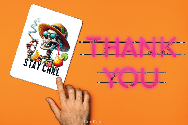 Stay Chill Skeleton Clipart Bundle 2 - CraftNest - Digital Crafting and Art