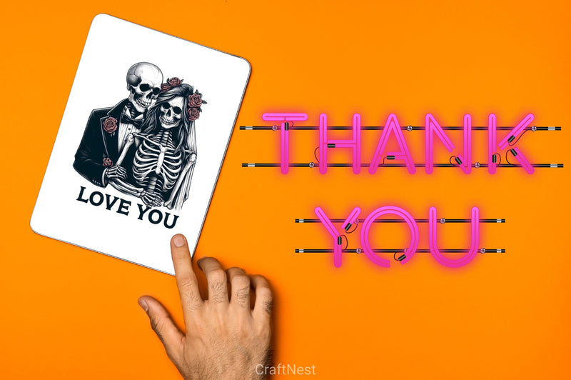 Love You Skeleton Clipart Bundle - CraftNest - Digital Crafting and Art