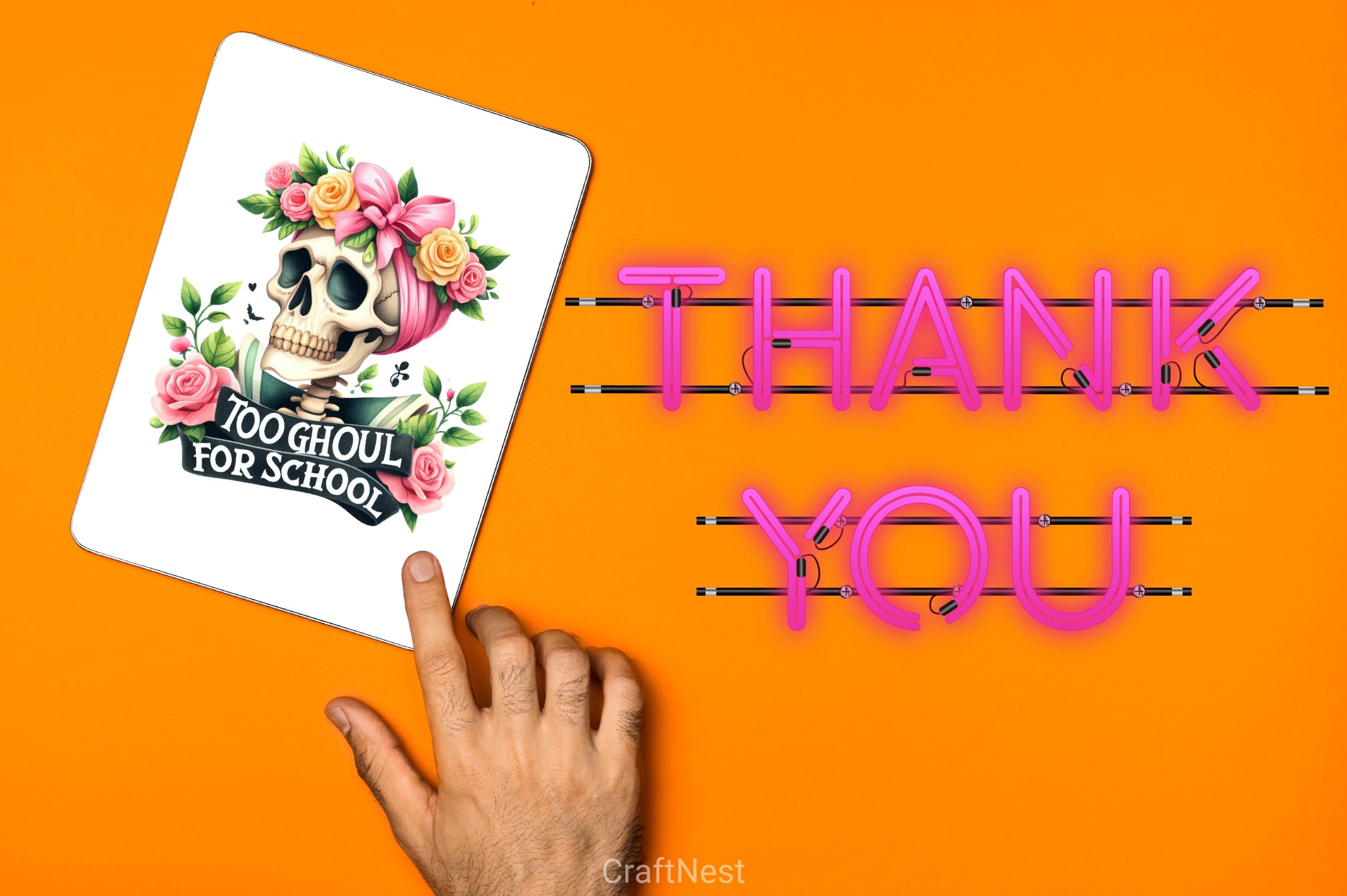 Too Ghoul For School Skeleton Clipart Bundle - CraftNest - Digital Crafting and Art