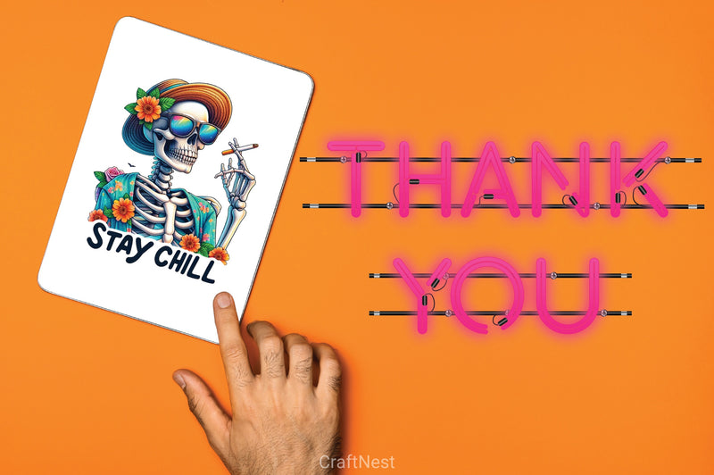 Stay Chill Skeleton Clipart Bundle 1 - CraftNest - Digital Crafting and Art