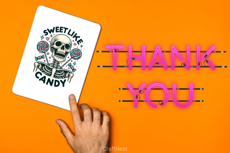 Sweet Candy Skeleton Clipart Bundle - CraftNest - Digital Crafting and Art