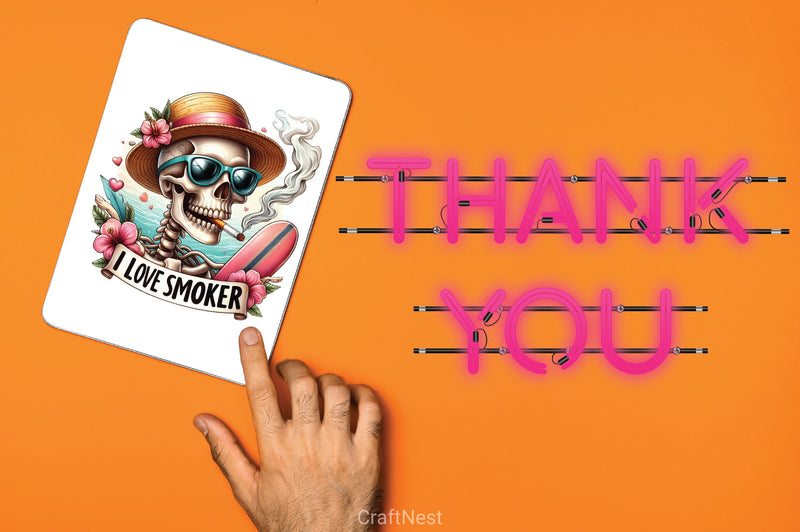 Smoker Skeleton Clipart Bundle - CraftNest - Digital Crafting and Art