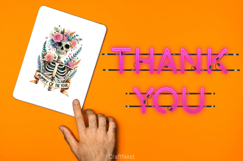 Mummy of the Year Skeleton Clipart Bundle - CraftNest - Digital Crafting and Art