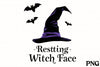 Resting Witch Face Halloween Clipart Bundle
