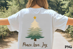 Christmas Tree Peace Love Joy Clipart Bundle - CraftNest - Digital Crafting and Art