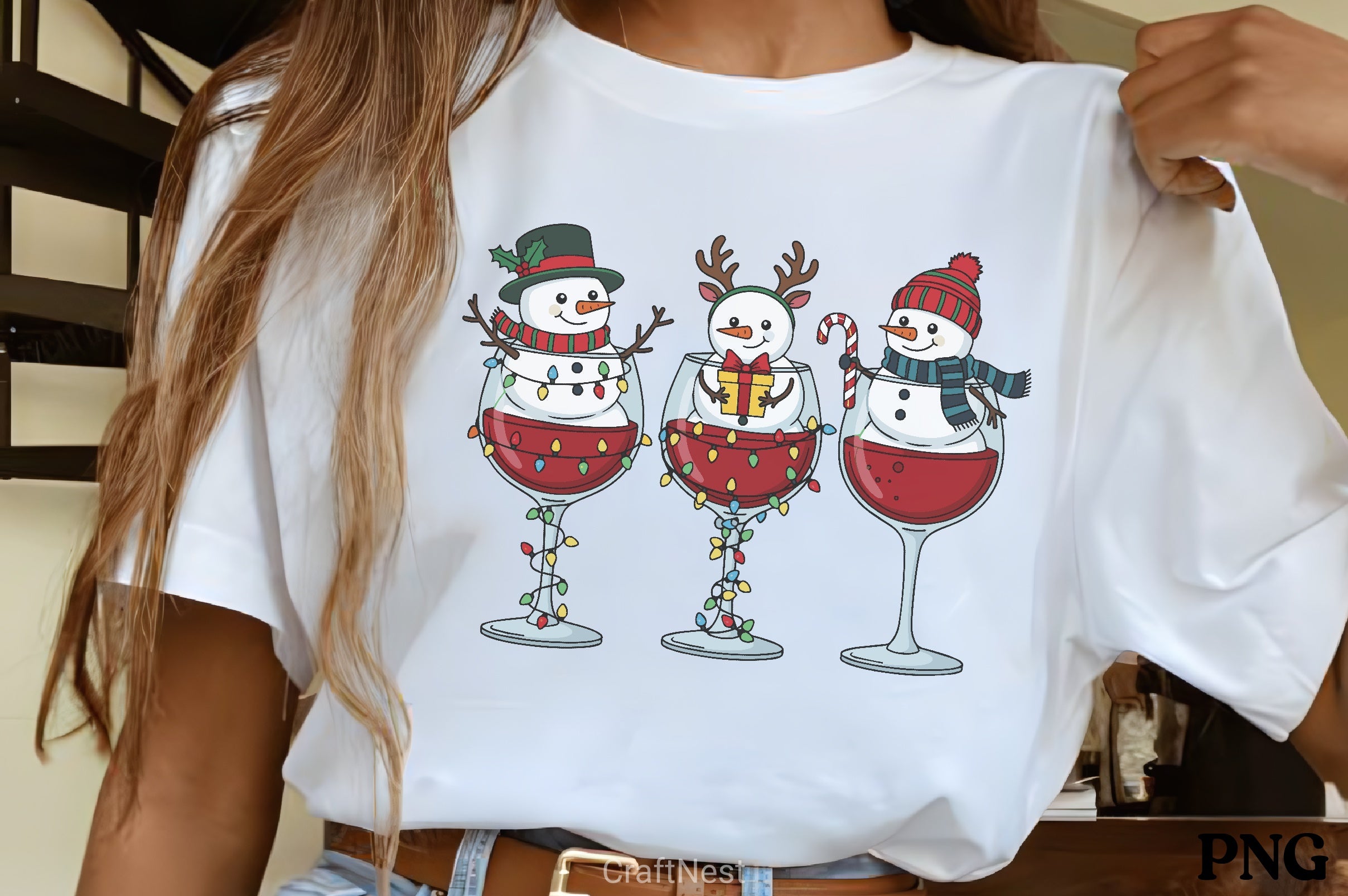 Snowmen Wine Glass Clipart Bundle - CraftNest - Digital Crafting and Art