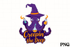 Creepy Octopus Witch Clipart Bundle - CraftNest - Digital Crafting and Art