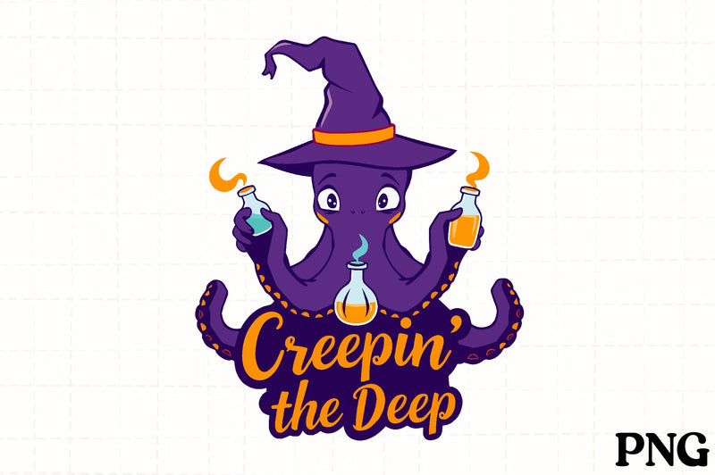 Creepy Octopus Witch Clipart Bundle - CraftNest - Digital Crafting and Art
