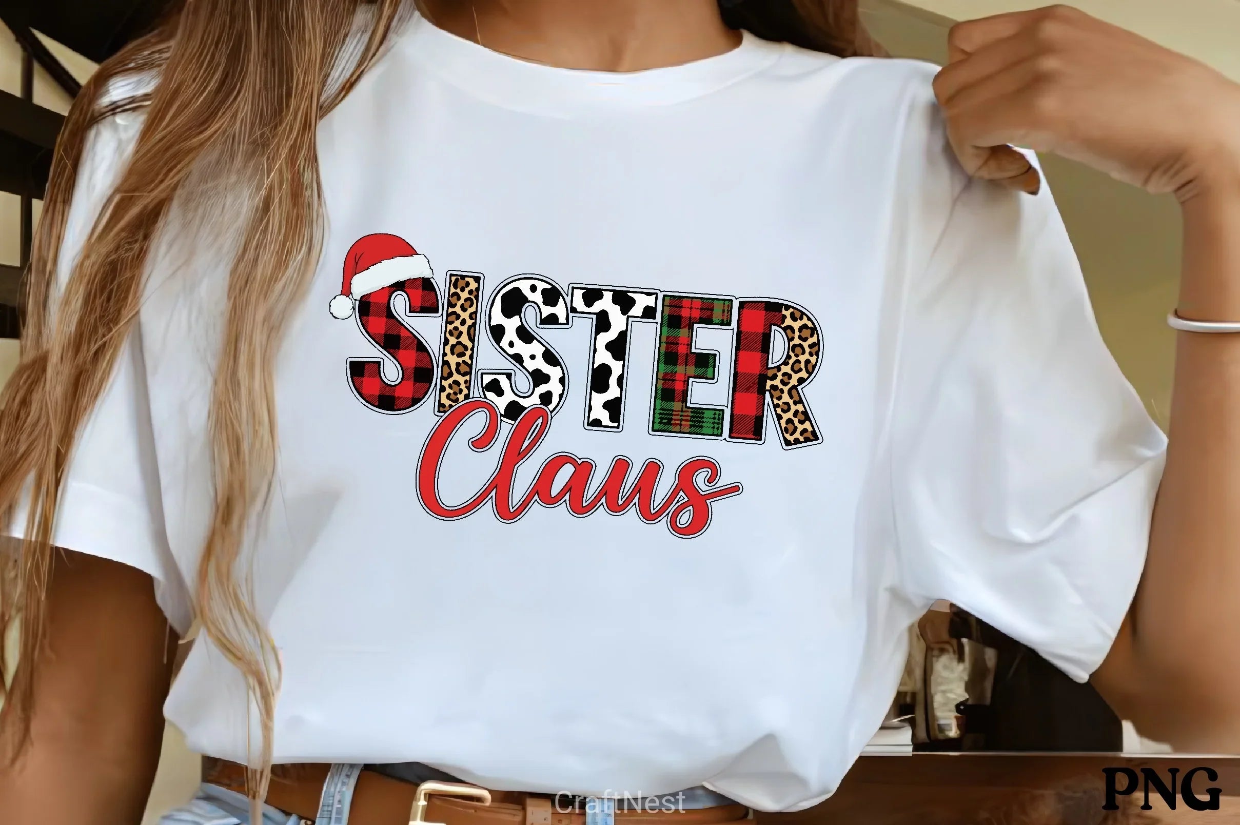 Sister Claus Christmas Shirt Clipart Bundle - CraftNest - Digital Crafting and Art