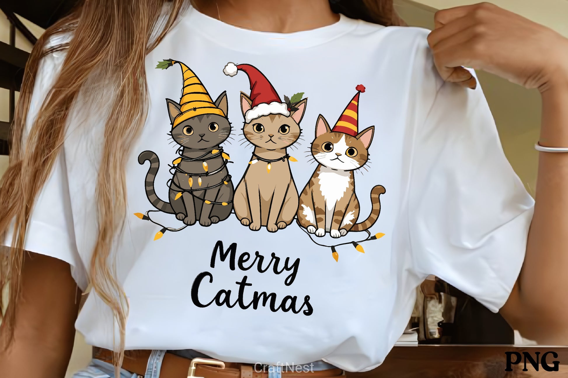 Merry Catmas T Shirt Clipart Bundle - CraftNest - Digital Crafting and Art