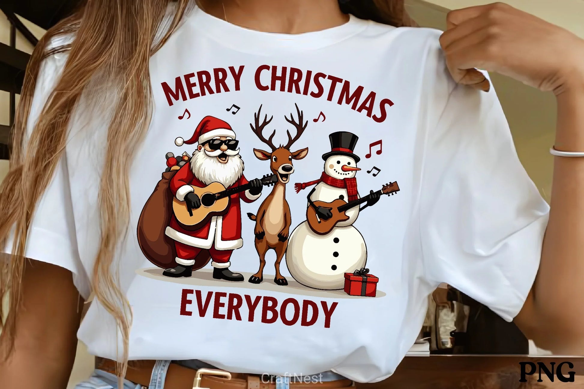 Santa Rock Band Christmas Shirt Clipart Bundle - CraftNest - Digital Crafting and Art