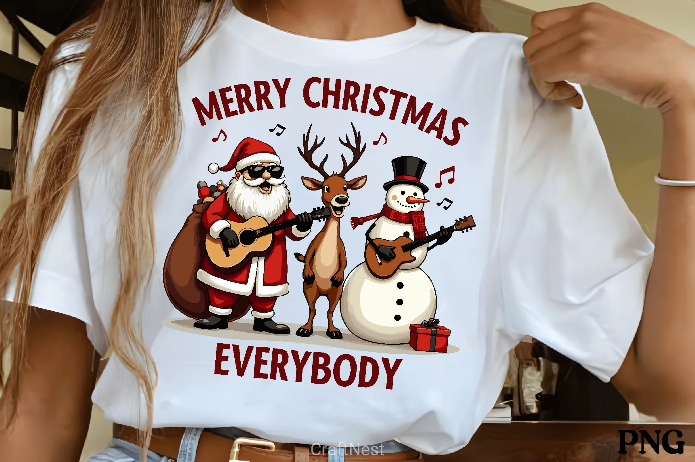 Santa Rock Band Christmas Shirt Clipart Bundle - CraftNest - Digital Crafting and Art