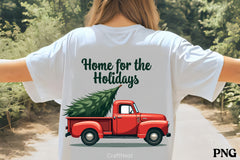 Vintage Red Truck Christmas Tree Clipart Bundle - CraftNest - Digital Crafting and Art