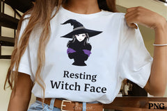 Resting Witch Face Anime Girl Clipart Bundle - CraftNest - Digital Crafting and Art