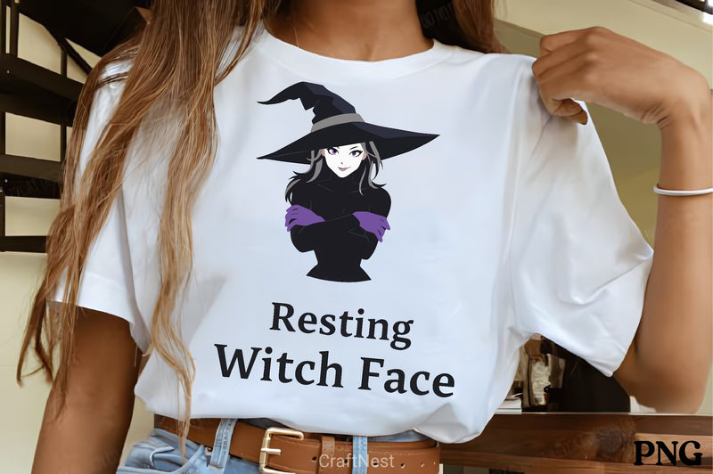 Resting Witch Face Anime Girl Clipart Bundle - CraftNest - Digital Crafting and Art