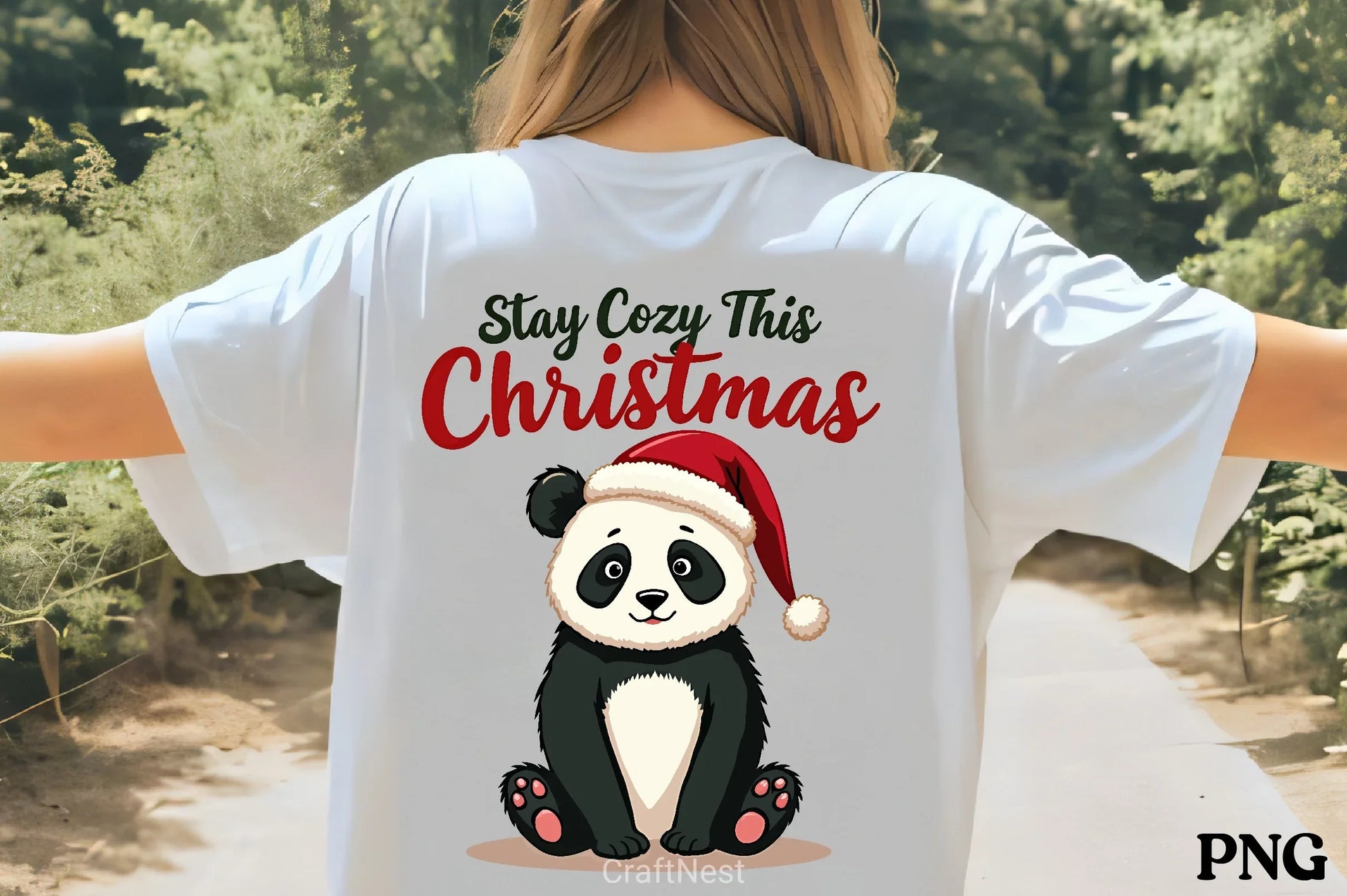 Cute Panda Santa Hat Christmas Clipart Bundle - CraftNest - Digital Crafting and Art