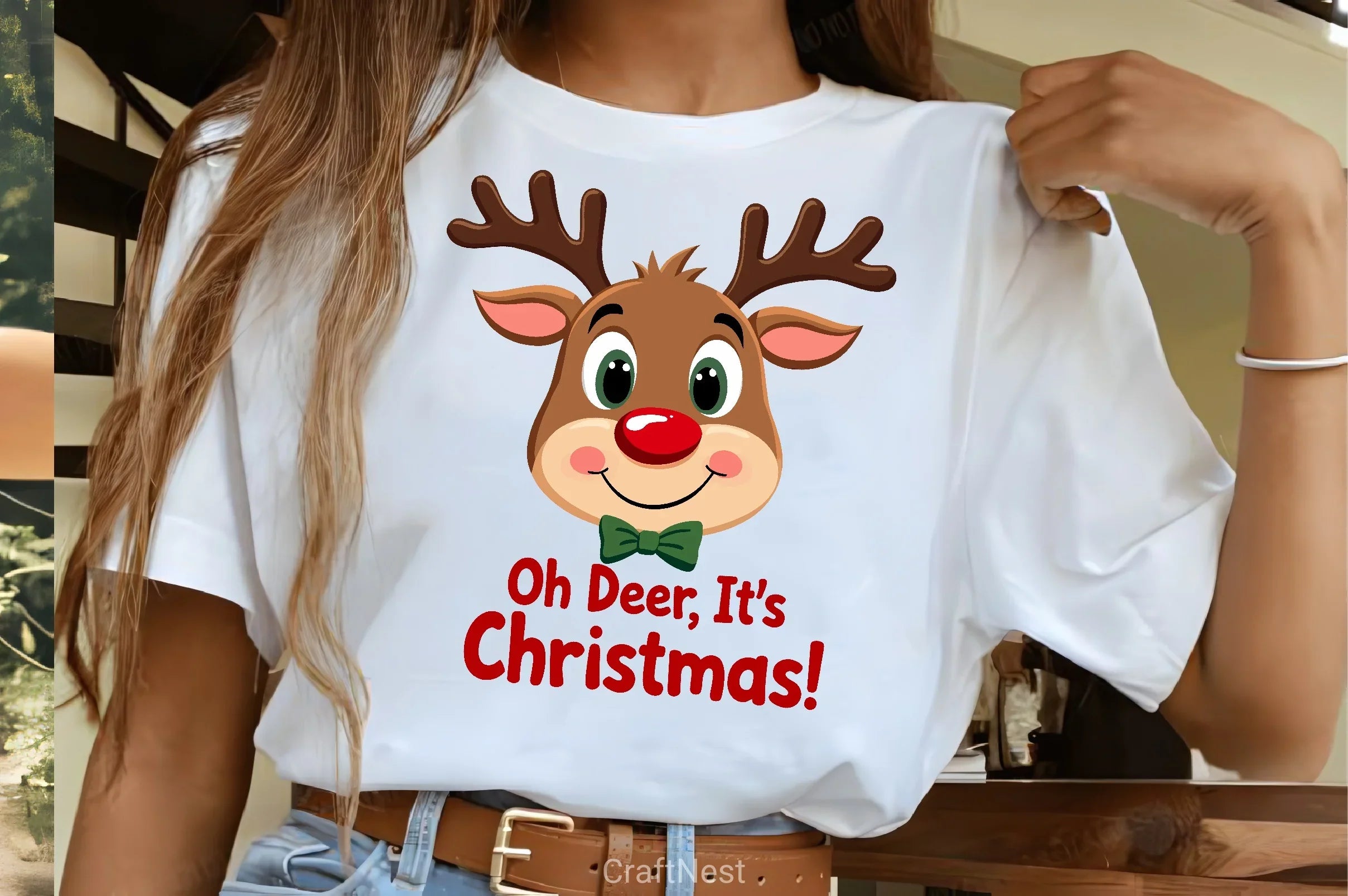 Festive Christmas Reindeer Clipart Bundle - CraftNest - Digital Crafting and Art