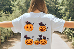 Black Cats Halloween Pumpkins Clipart Bundle - CraftNest - Digital Crafting and Art