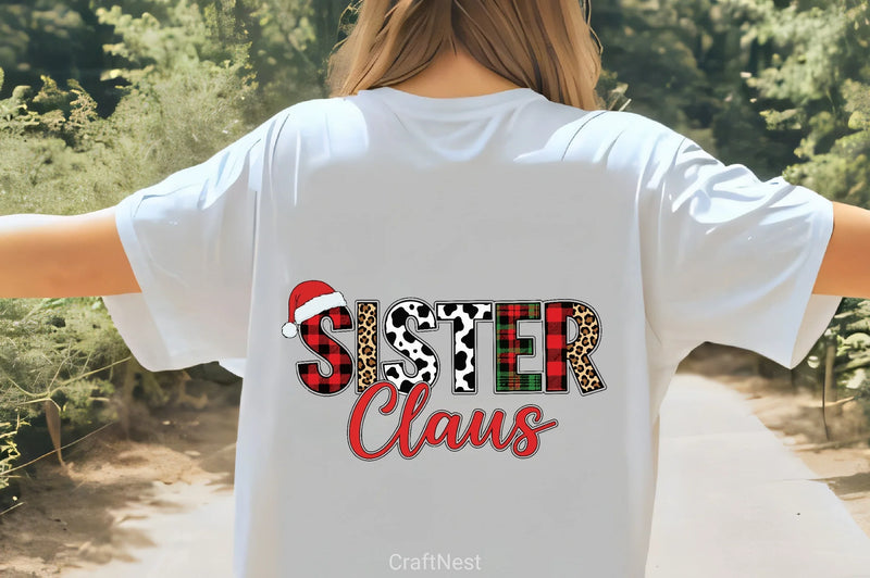 Sister Claus Christmas Shirt Clipart Bundle - CraftNest - Digital Crafting and Art
