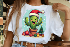 Festive Cactus Christmas Clipart Bundle - CraftNest - Digital Crafting and Art