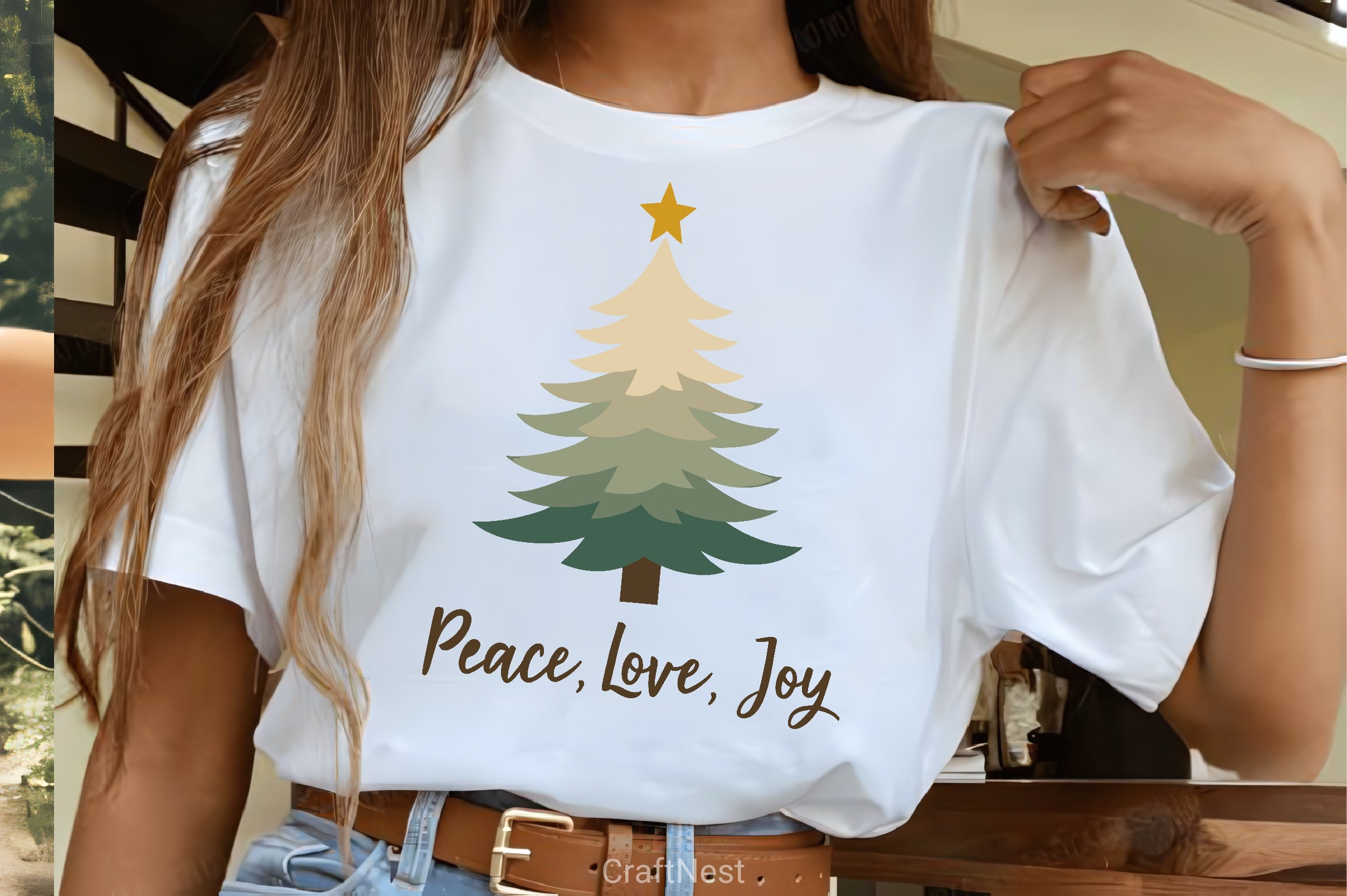 Christmas Tree Peace Love Joy Clipart Bundle - CraftNest - Digital Crafting and Art