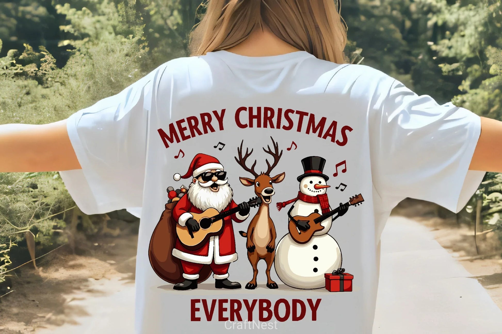 Santa Rock Band Christmas Shirt Clipart Bundle - CraftNest - Digital Crafting and Art