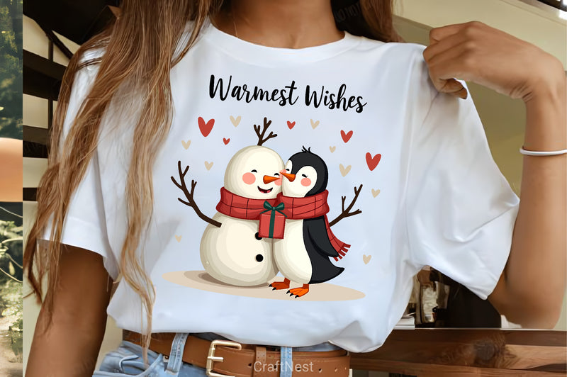 Winter Holiday Snowman & Penguin Clipart Bundle - CraftNest - Digital Crafting and Art