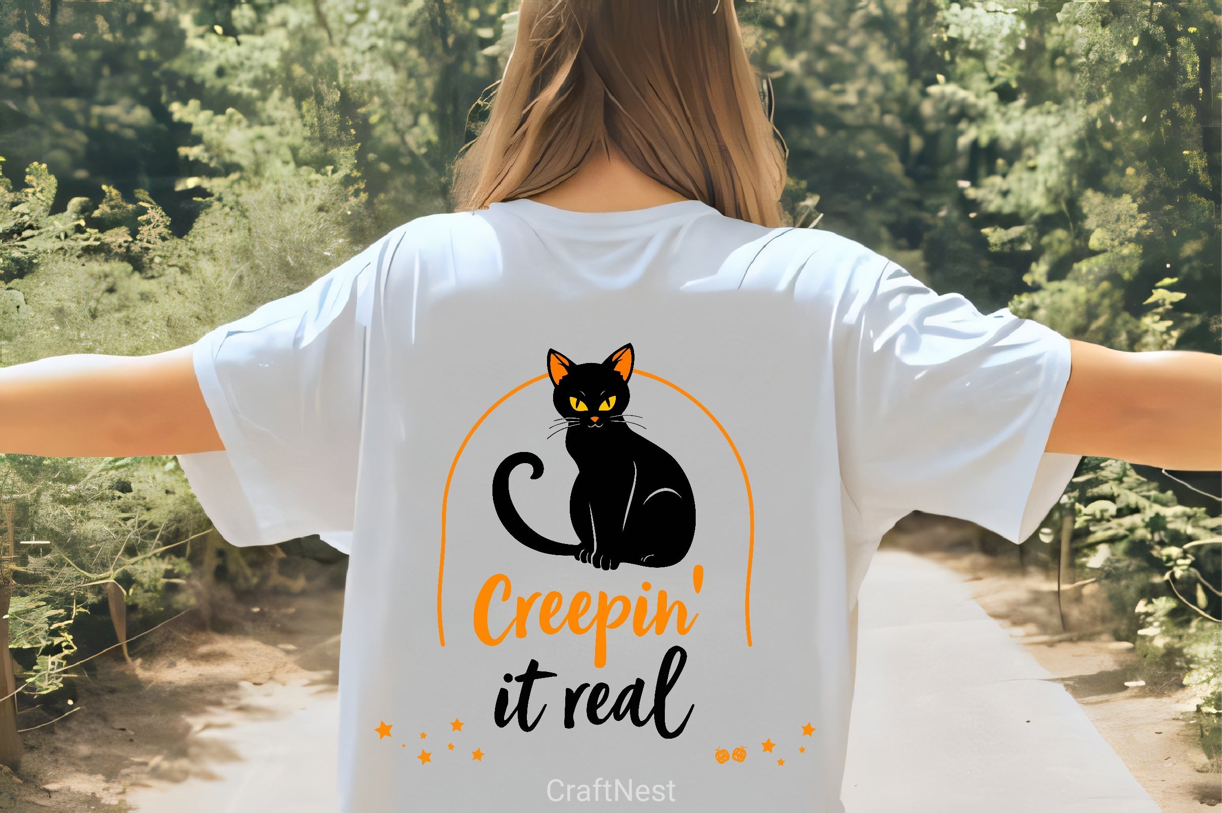 Creepy Black Cat Halloween Clipart Bundle - CraftNest - Digital Crafting and Art