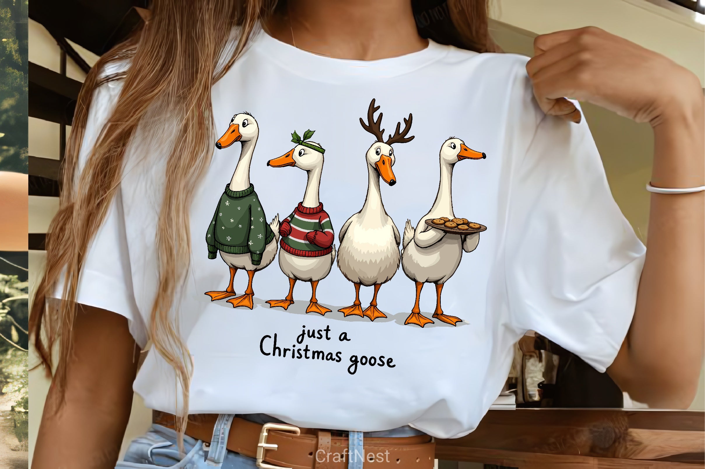Christmas Geese Clipart Bundle - CraftNest - Digital Crafting and Art
