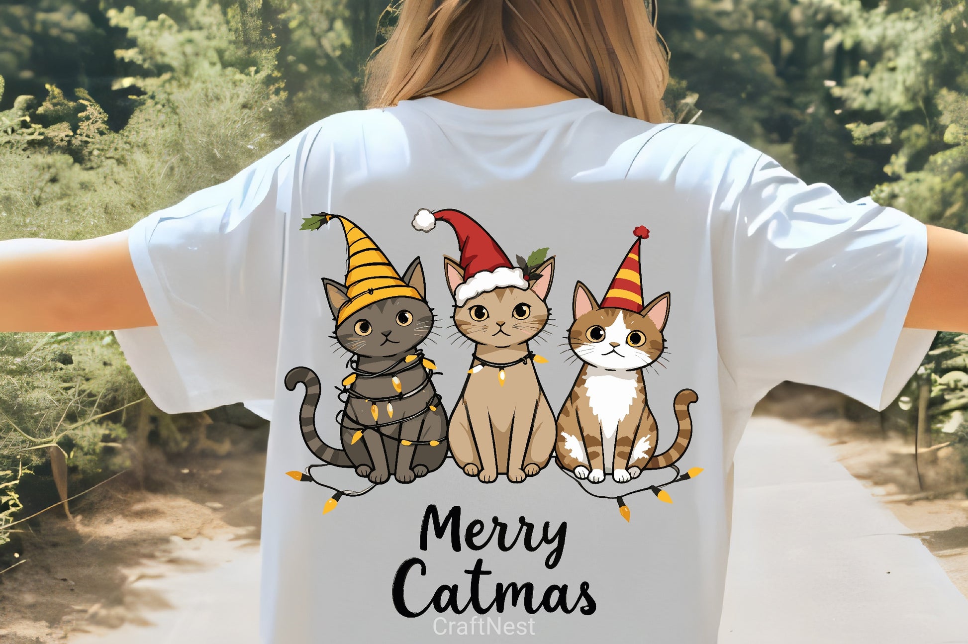 Merry Catmas T Shirt Clipart Bundle - CraftNest - Digital Crafting and Art