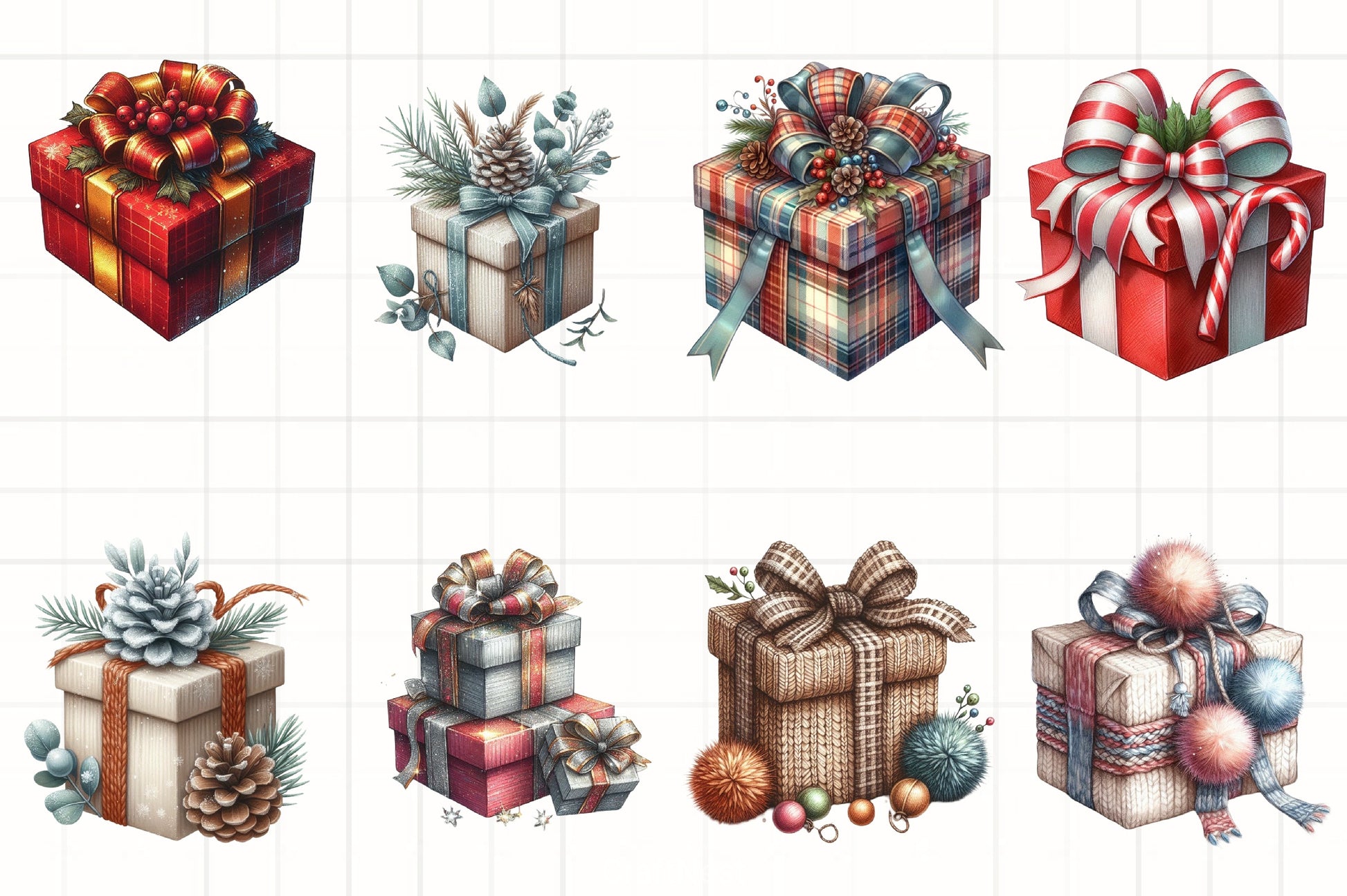 Christmas Present Clipart Bundle - CraftNest - Digital Crafting and Art