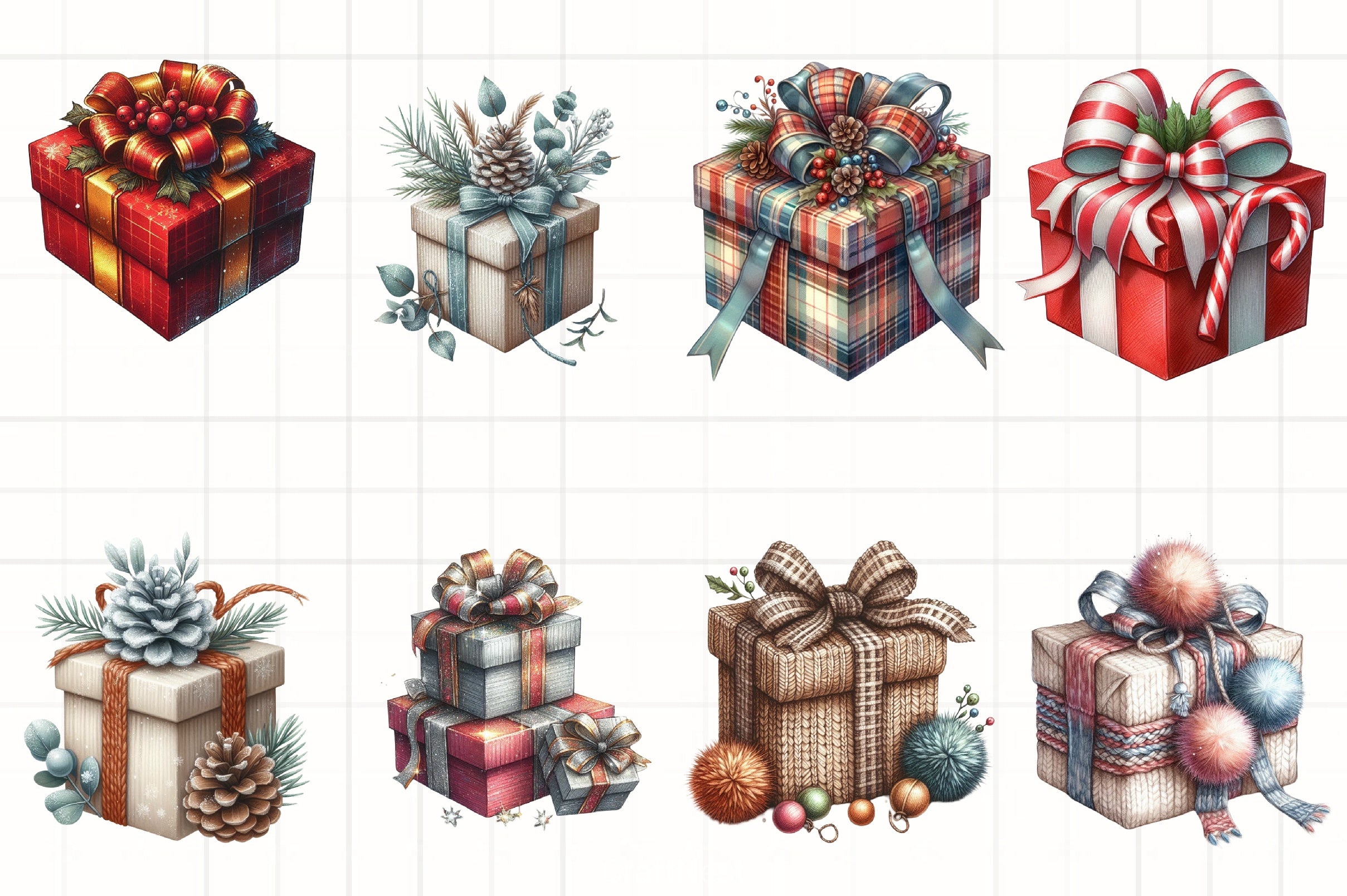 Christmas Present Clipart Bundle - CraftNest - Digital Crafting and Art
