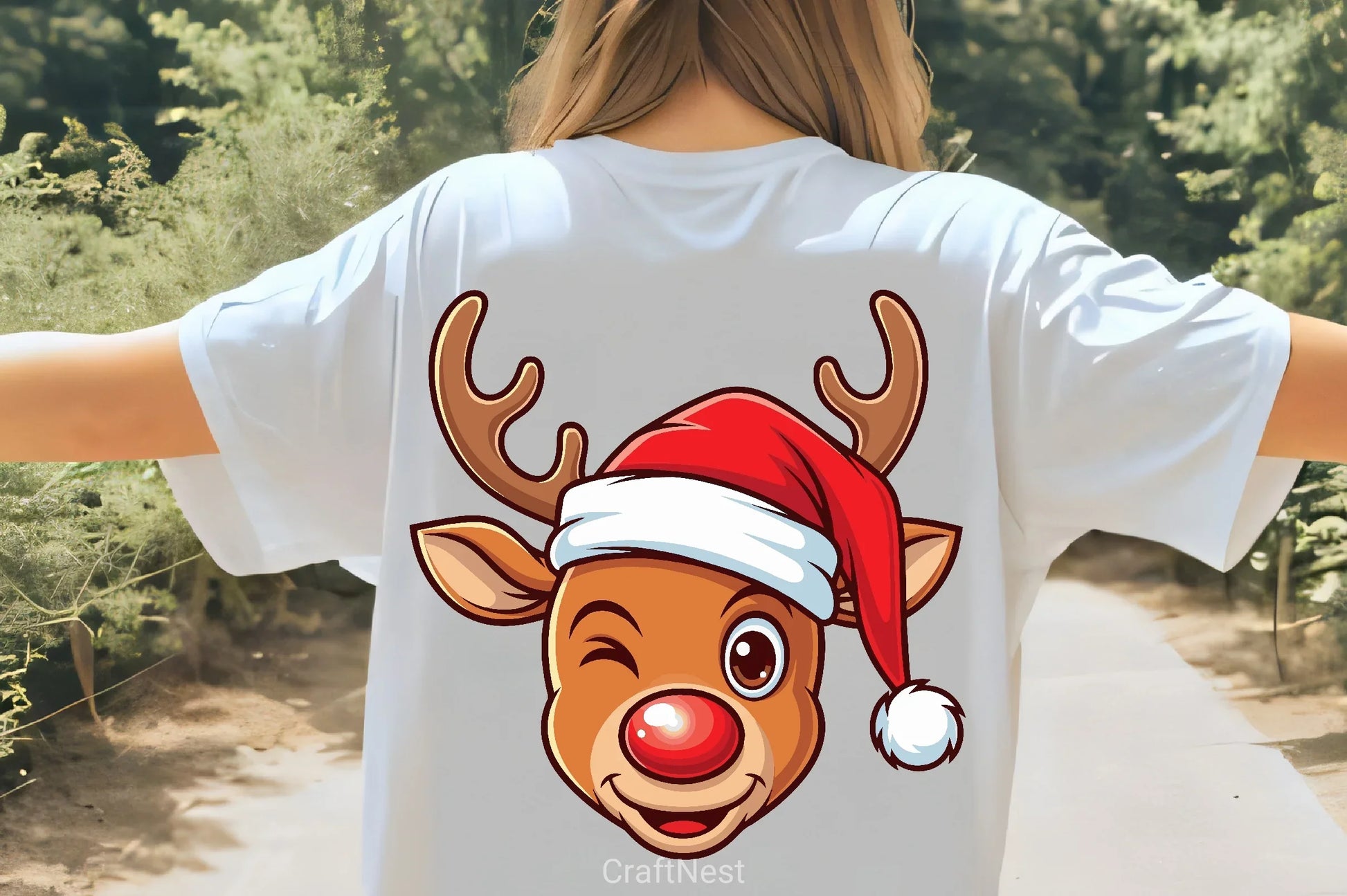 Cute Reindeer Shirt Clipart Bundle - CraftNest - Digital Crafting and Art