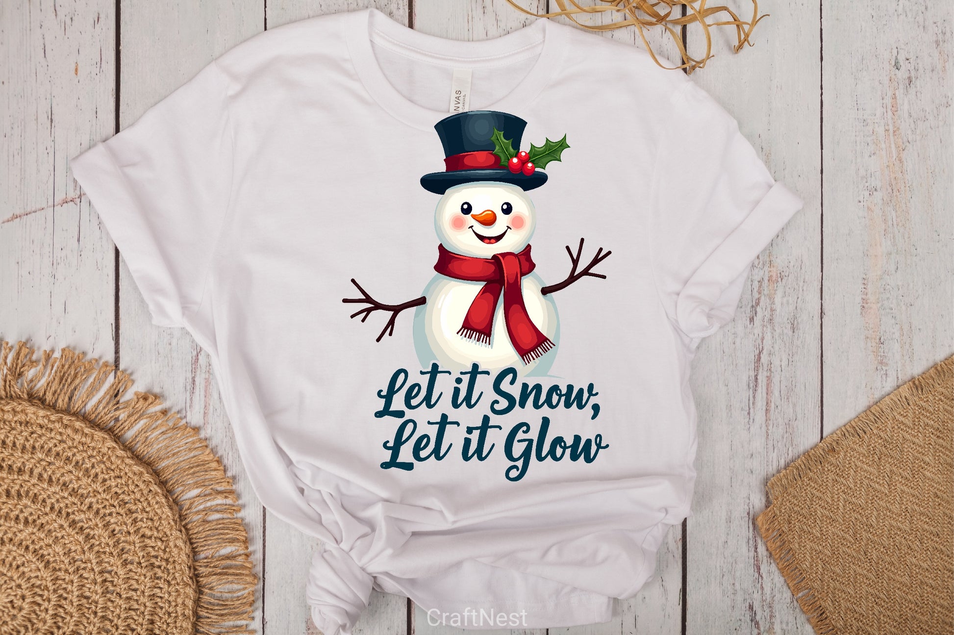 Cheerful Snowman Clipart Bundle - CraftNest - Digital Crafting and Art