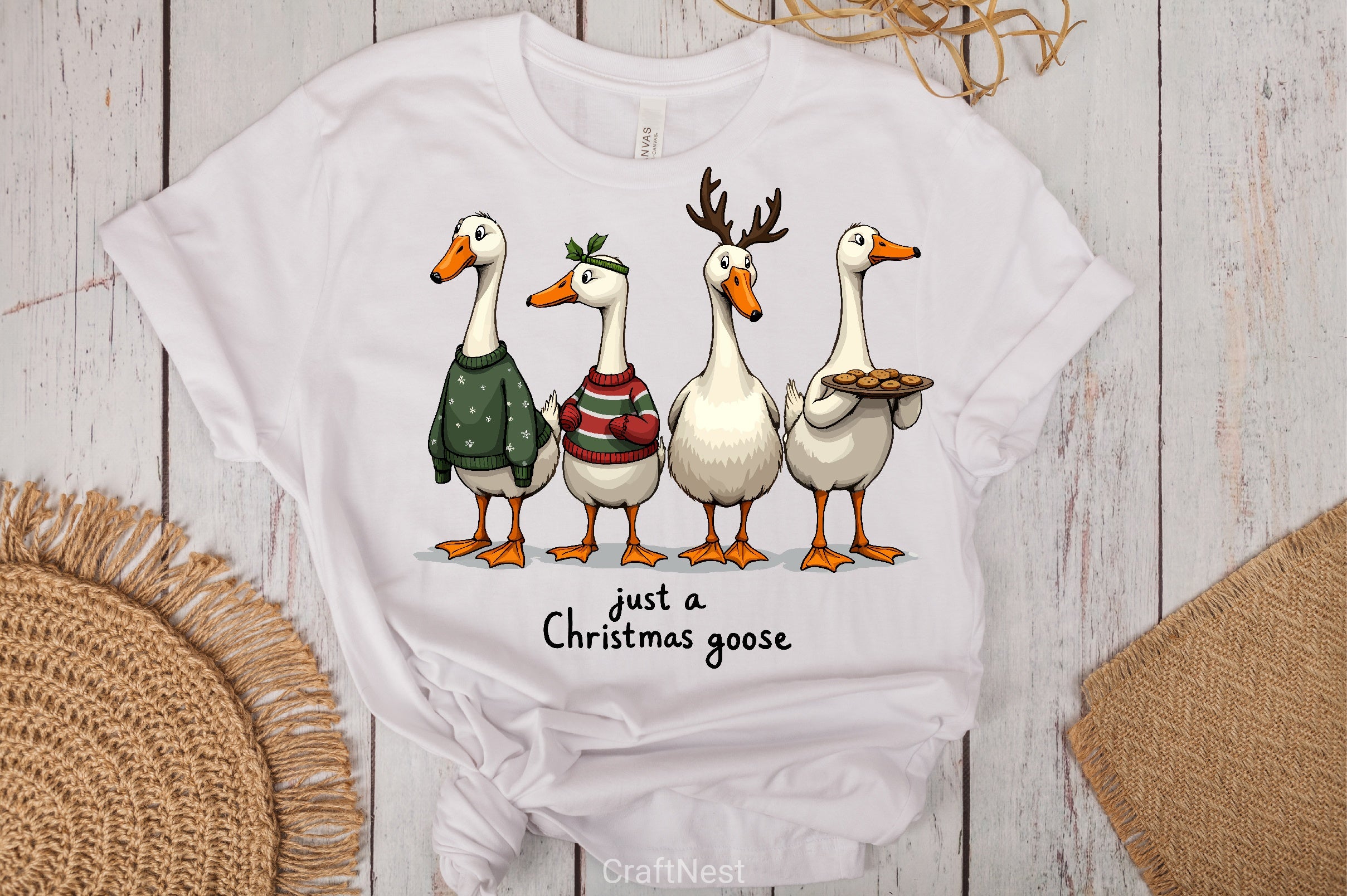 Christmas Geese Clipart Bundle - CraftNest - Digital Crafting and Art