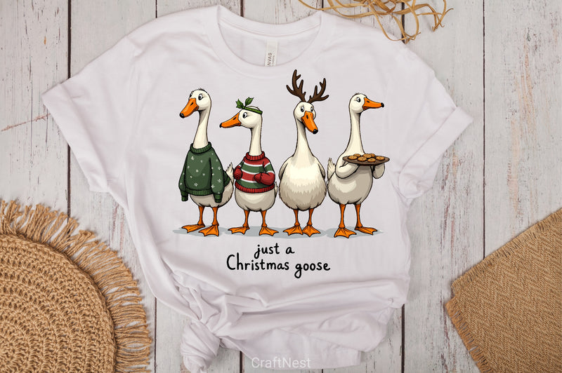 Christmas Geese Clipart Bundle - CraftNest - Digital Crafting and Art