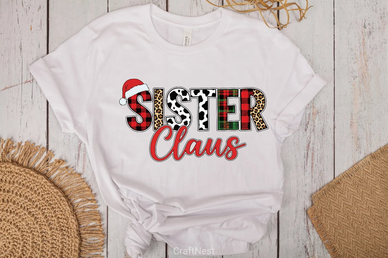 Sister Claus Christmas Shirt Clipart Bundle - CraftNest - Digital Crafting and Art