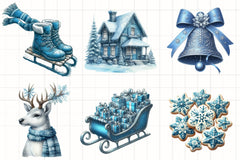 Blue Christmas Clipart Bundle 6 - CraftNest - Digital Crafting and Art