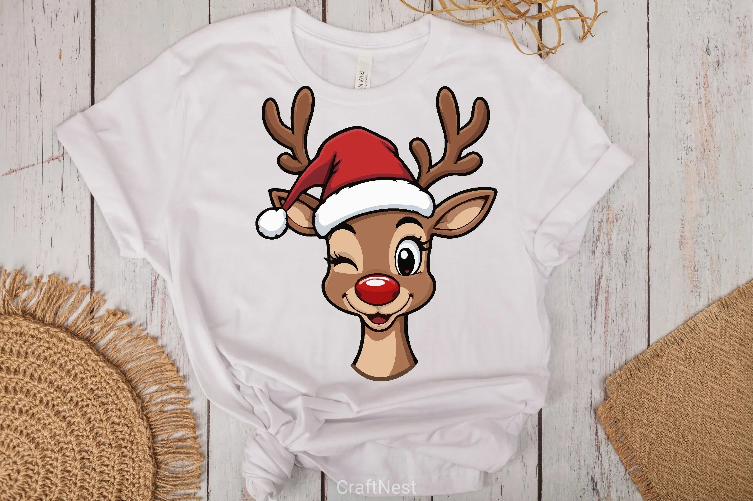 Rudolph Reindeer Christmas Clipart Bundle - CraftNest - Digital Crafting and Art