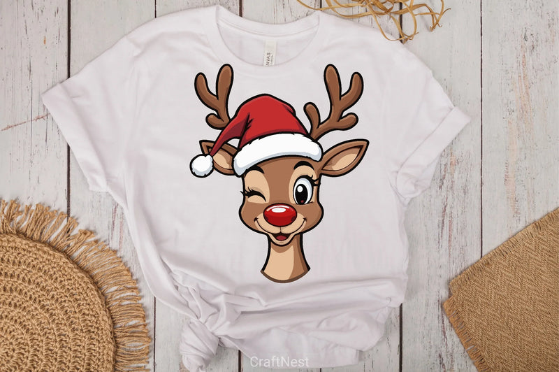 Rudolph Reindeer Christmas Clipart Bundle - CraftNest - Digital Crafting and Art