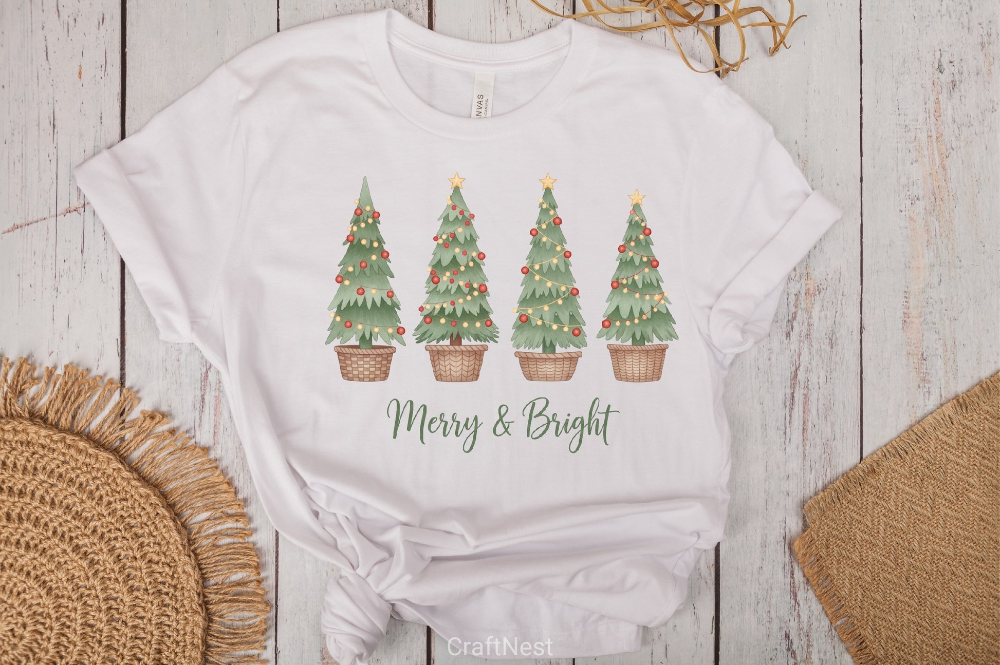 Christmas Tree Quartet Clipart Bundle - CraftNest - Digital Crafting and Art