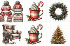 Cozy Winter Christmas Clipart Bundle - CraftNest - Digital Crafting and Art